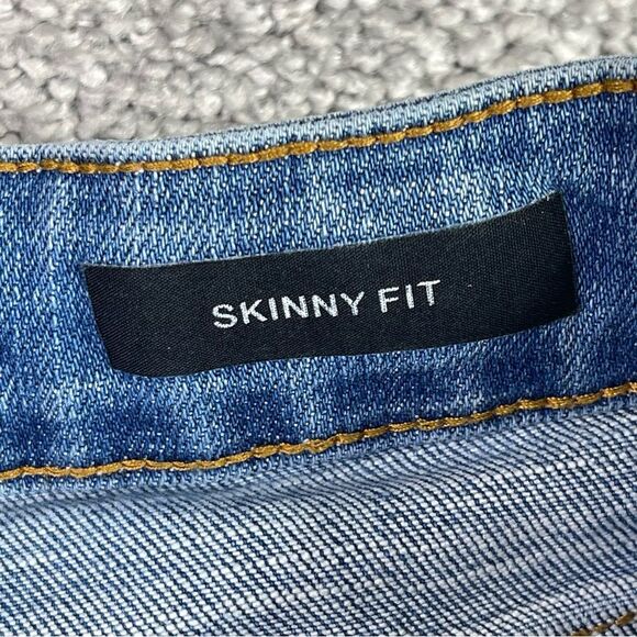 Judy Blue Jeans Women's 7/28 Blue Skinny High Rise Dark Denim Distressed - Picture 6 of 12